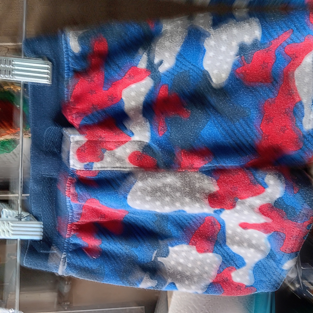 Kids Camouflage Shorts - Blue, Red, White